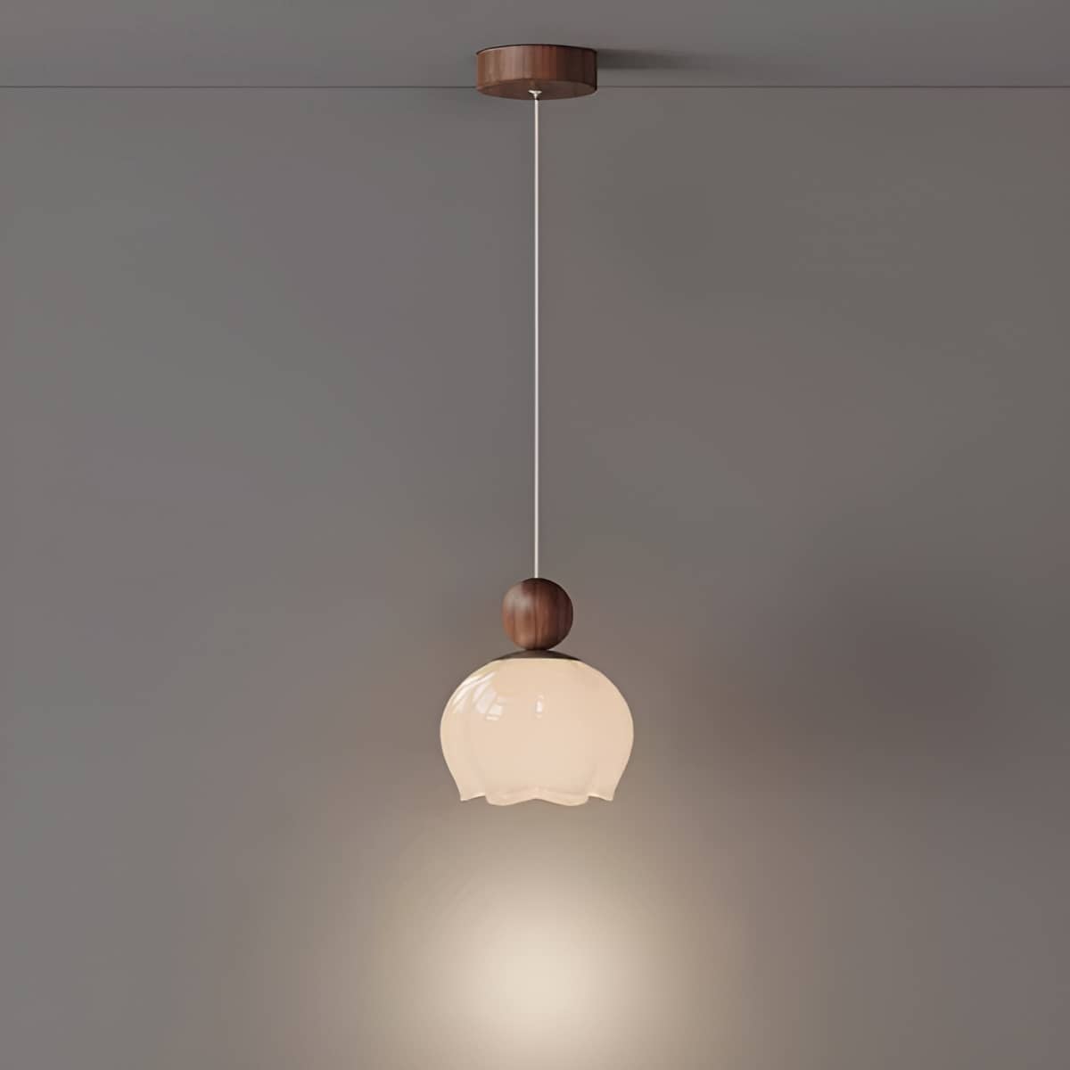 Stylish Tulip Shade Small Glass Pendant Light
