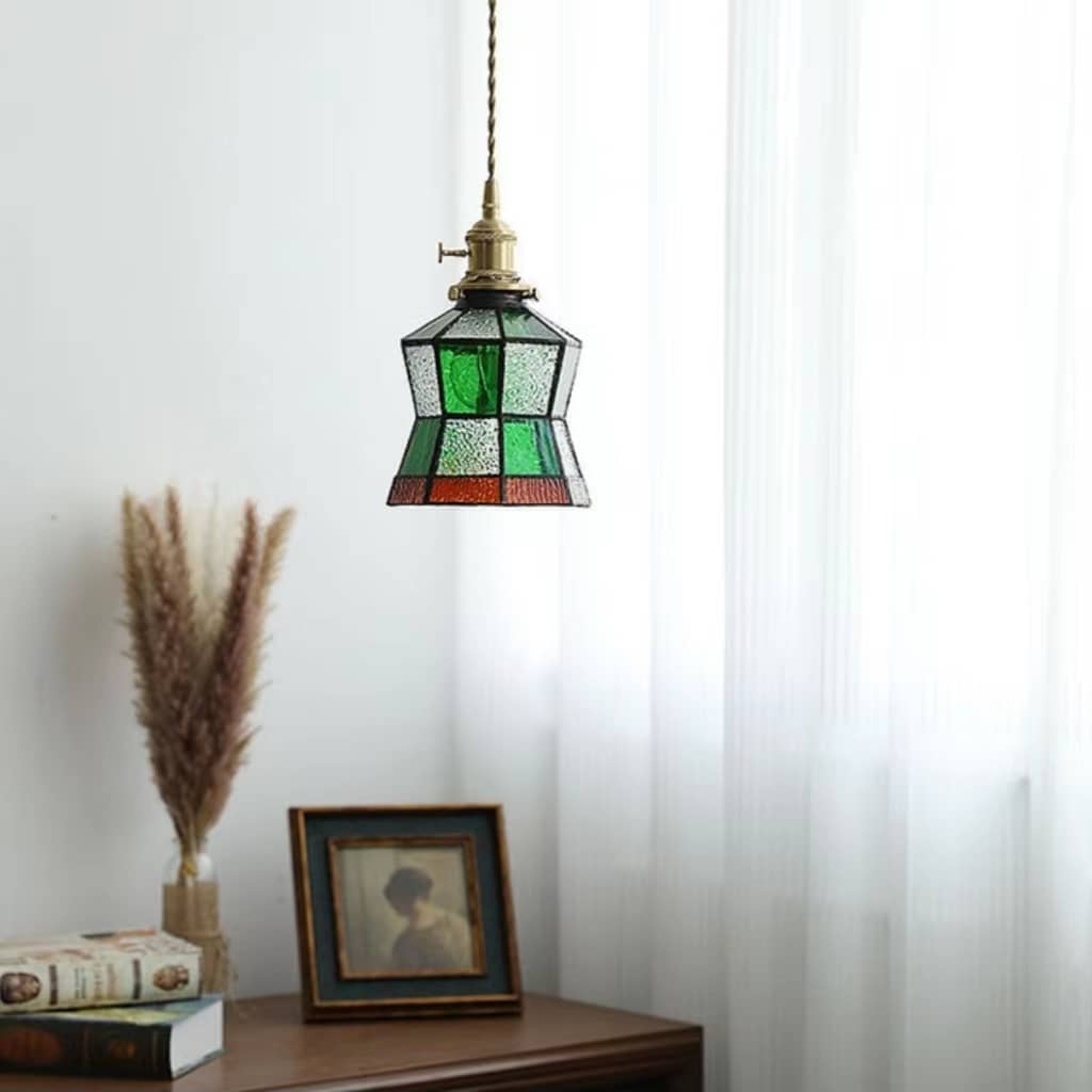 Tiffany Antique Stained Glass Pendant Light
