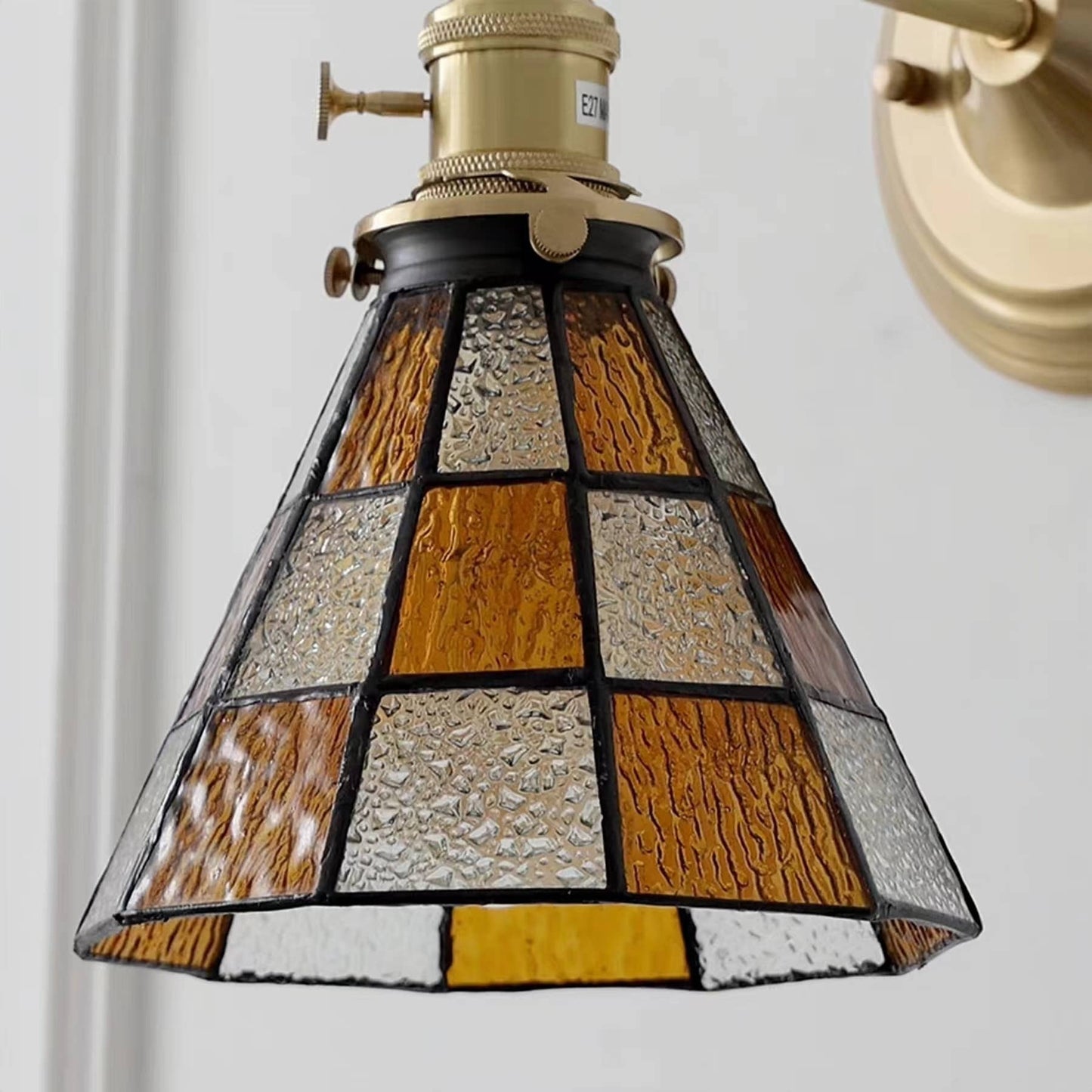 Tiffany Antique Stained Glass Wall Light