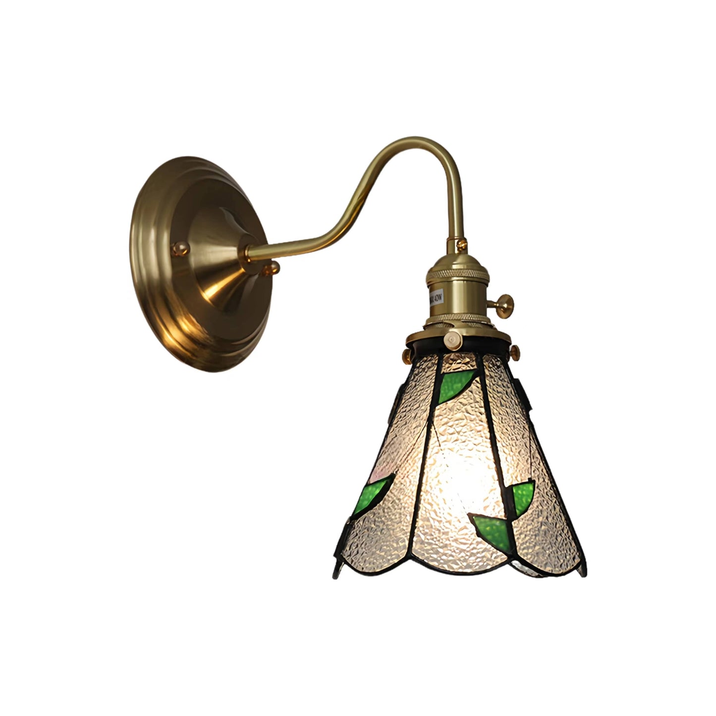 Tiffany Antique Stained Glass Wall Light