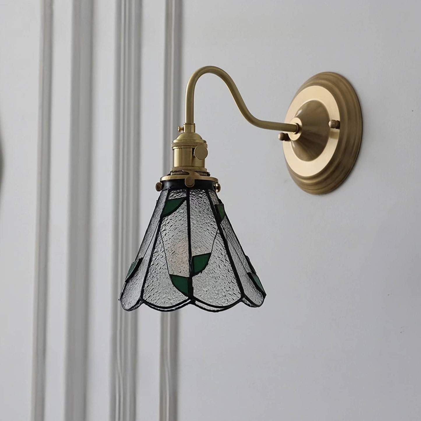 Tiffany Antique Stained Glass Wall Light