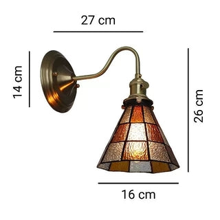 Tiffany Antique Stained Glass Wall Light