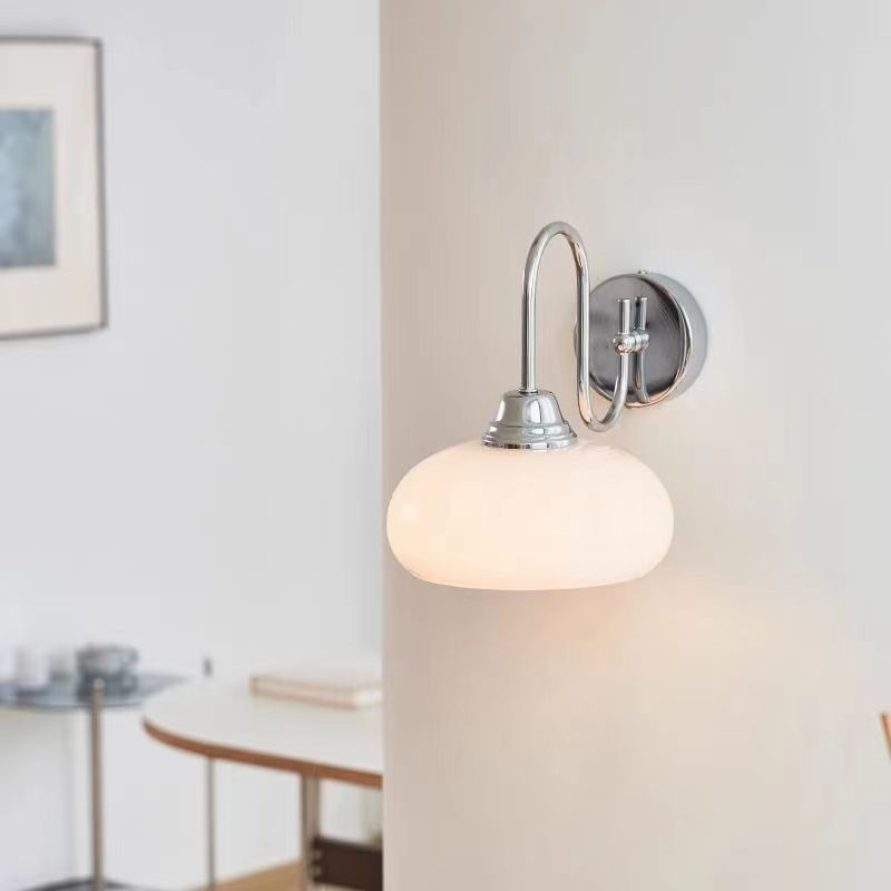 Vintage Bauhaus Glass Wall Lamp