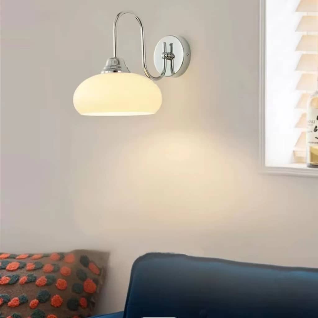 Vintage Bauhaus Glass Wall Lamp