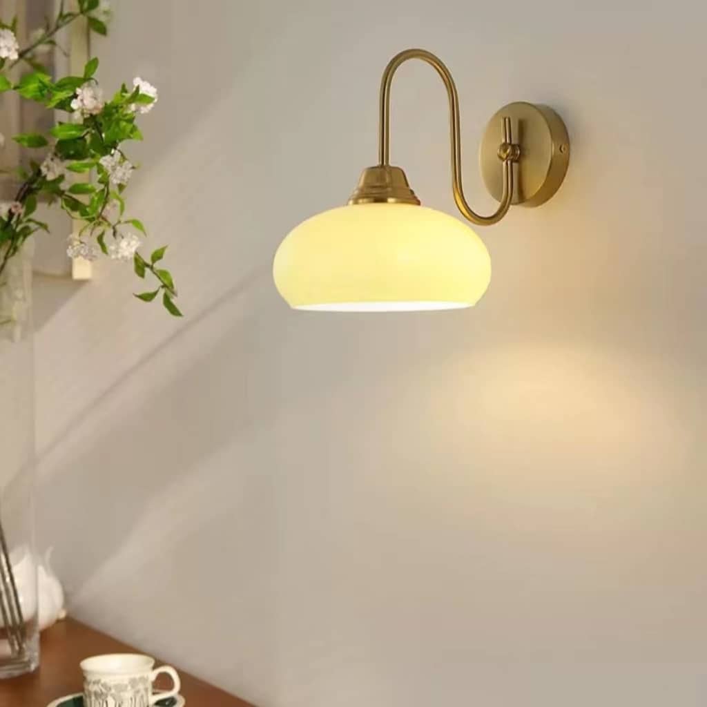 Vintage Bauhaus Glass Wall Lamp