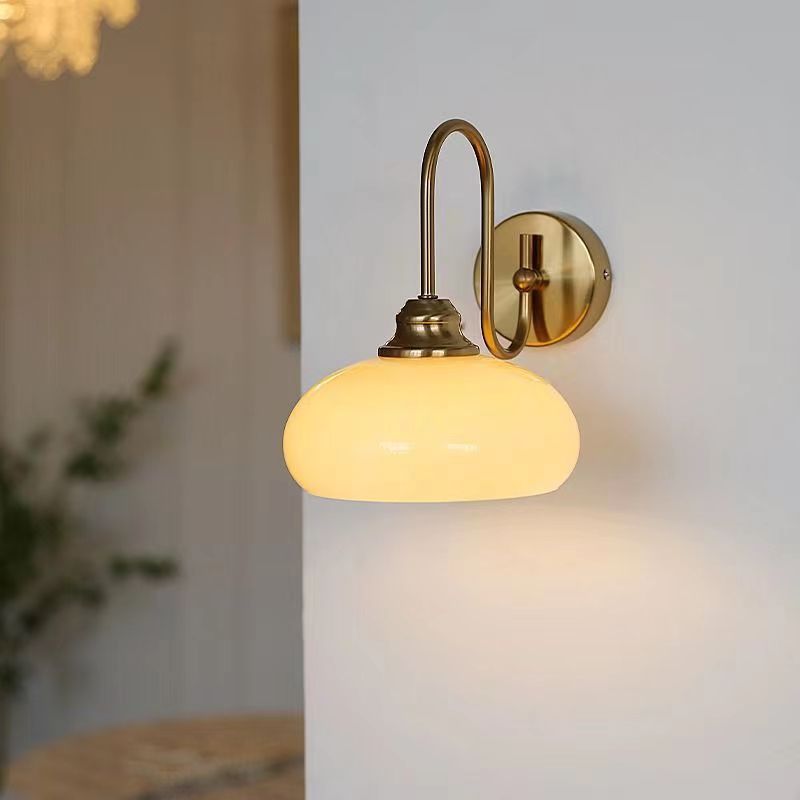 Vintage Bauhaus Glass Wall Lamp