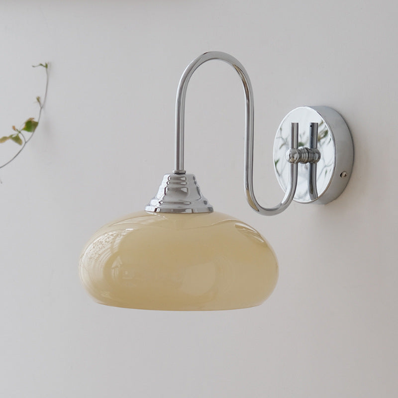 Vintage Bauhaus Glass Wall Lamp