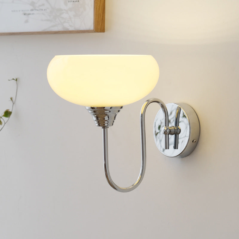Vintage Bauhaus Glass Wall Lamp