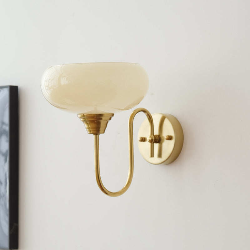Vintage Bauhaus Glass Wall Lamp