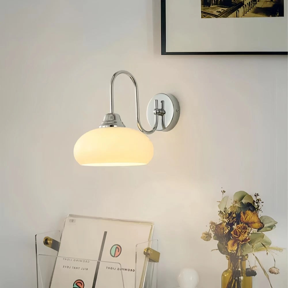 Vintage Bauhaus Glass Wall Lamp