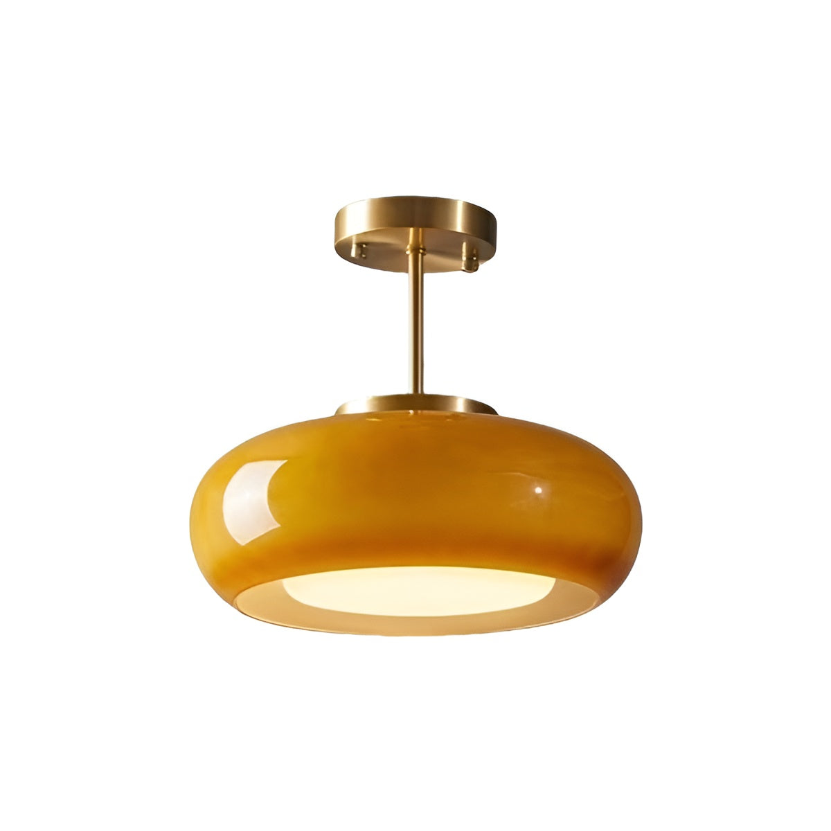 Vintage Bauhaus LED Round Glass Ceiling Light
