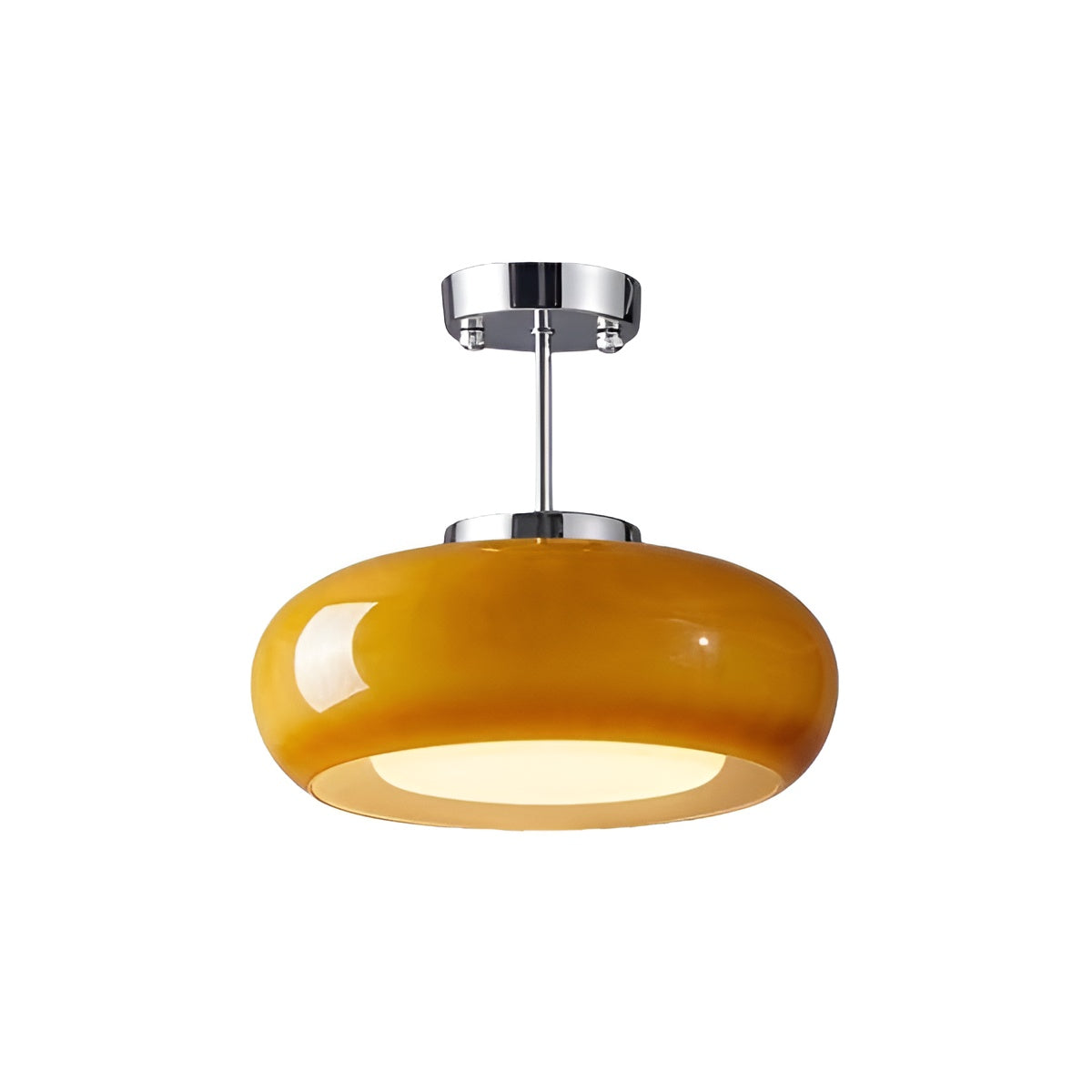 Vintage Bauhaus LED Round Glass Ceiling Light