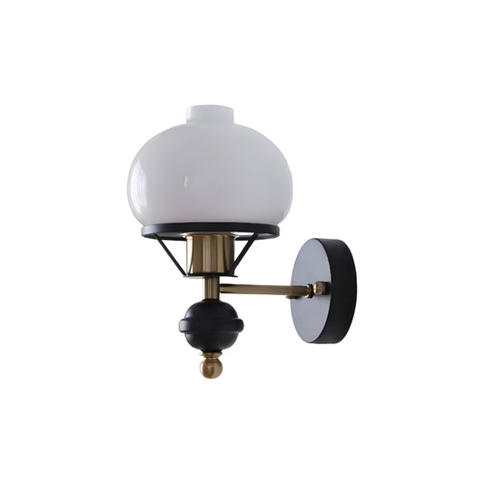 Vintage Bauhaus Opal Globe Wall Light