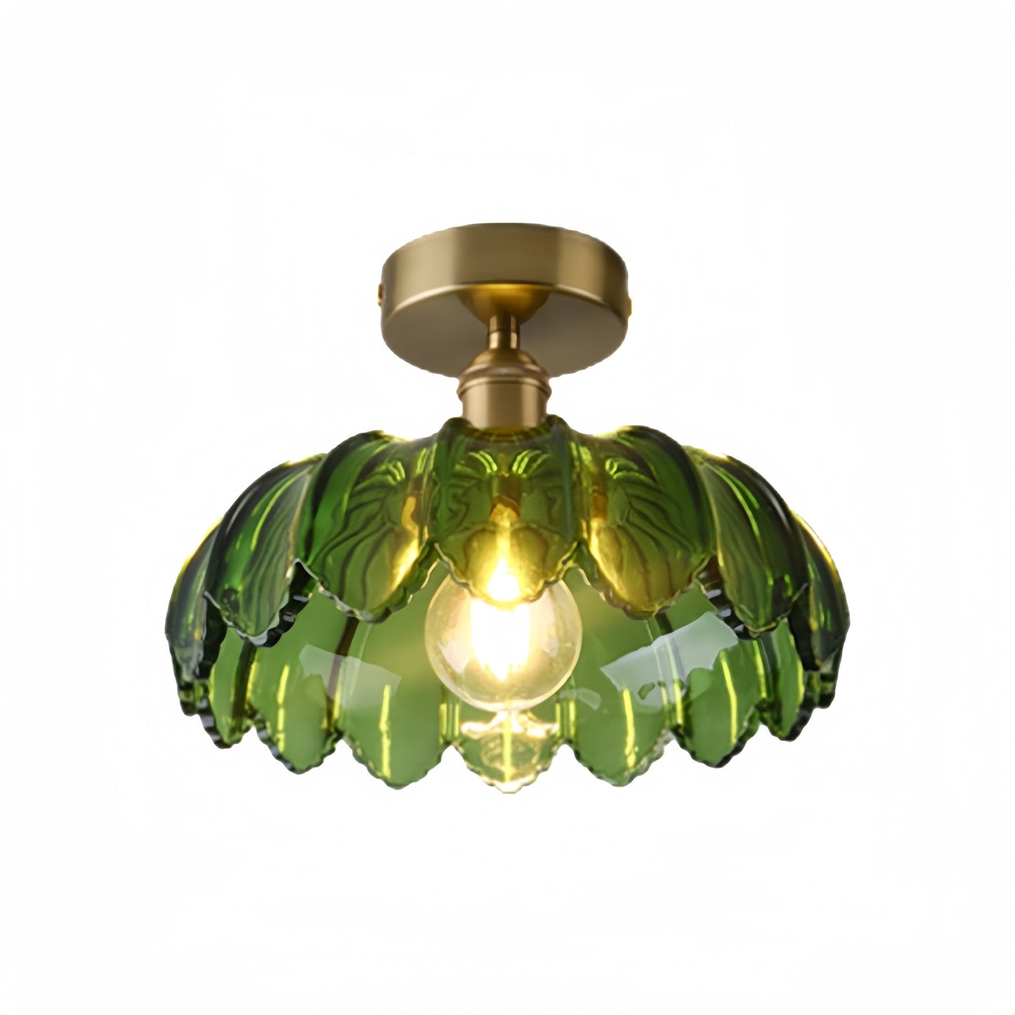 Vintage Lotus Flower Glass Ceiling Lamp