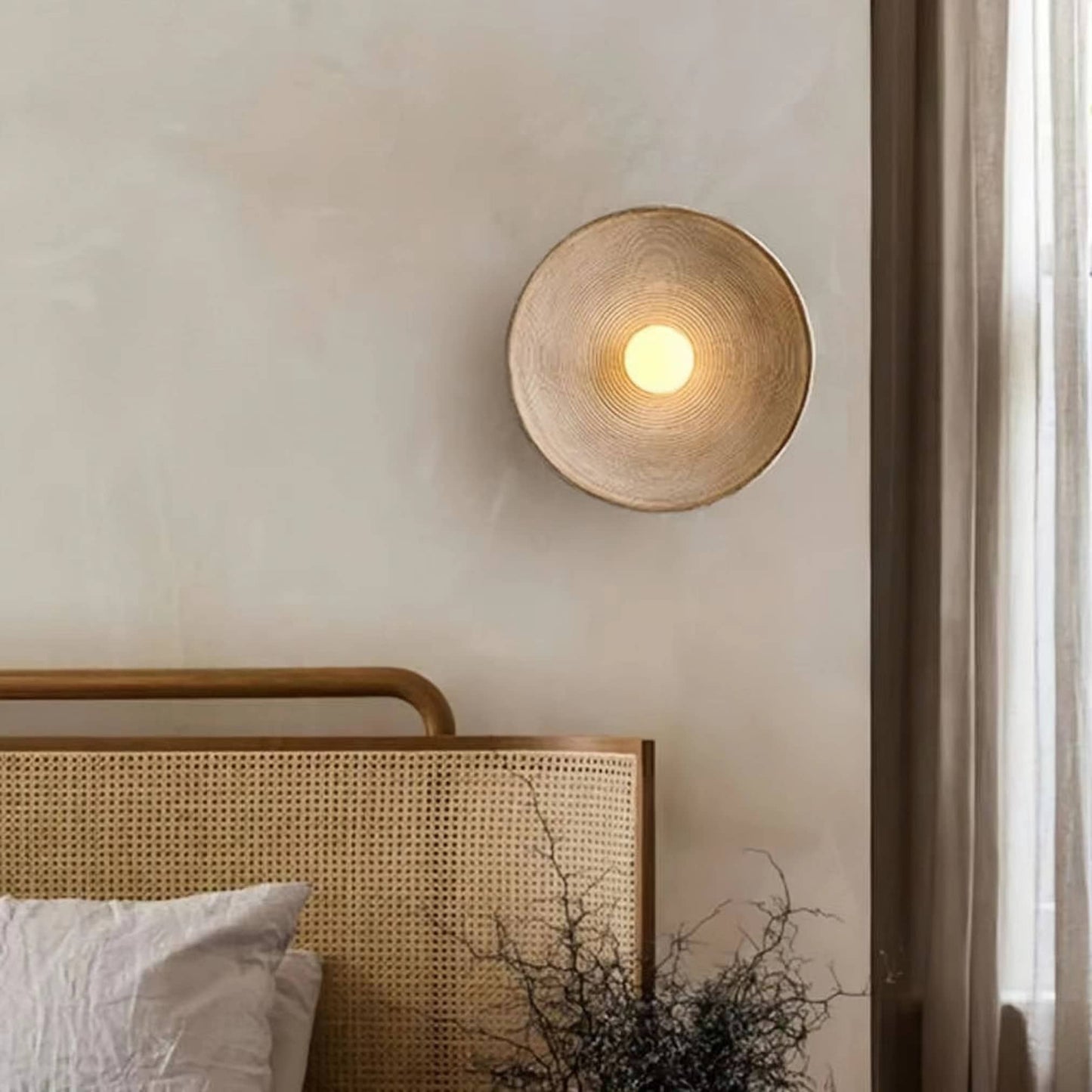 Vintage Swirl Resin Circular Wall Light