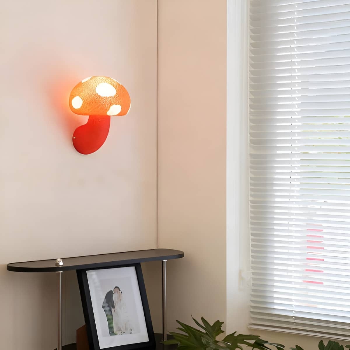 Wabi Sabi Style Resin Mushroom Wall Lamp