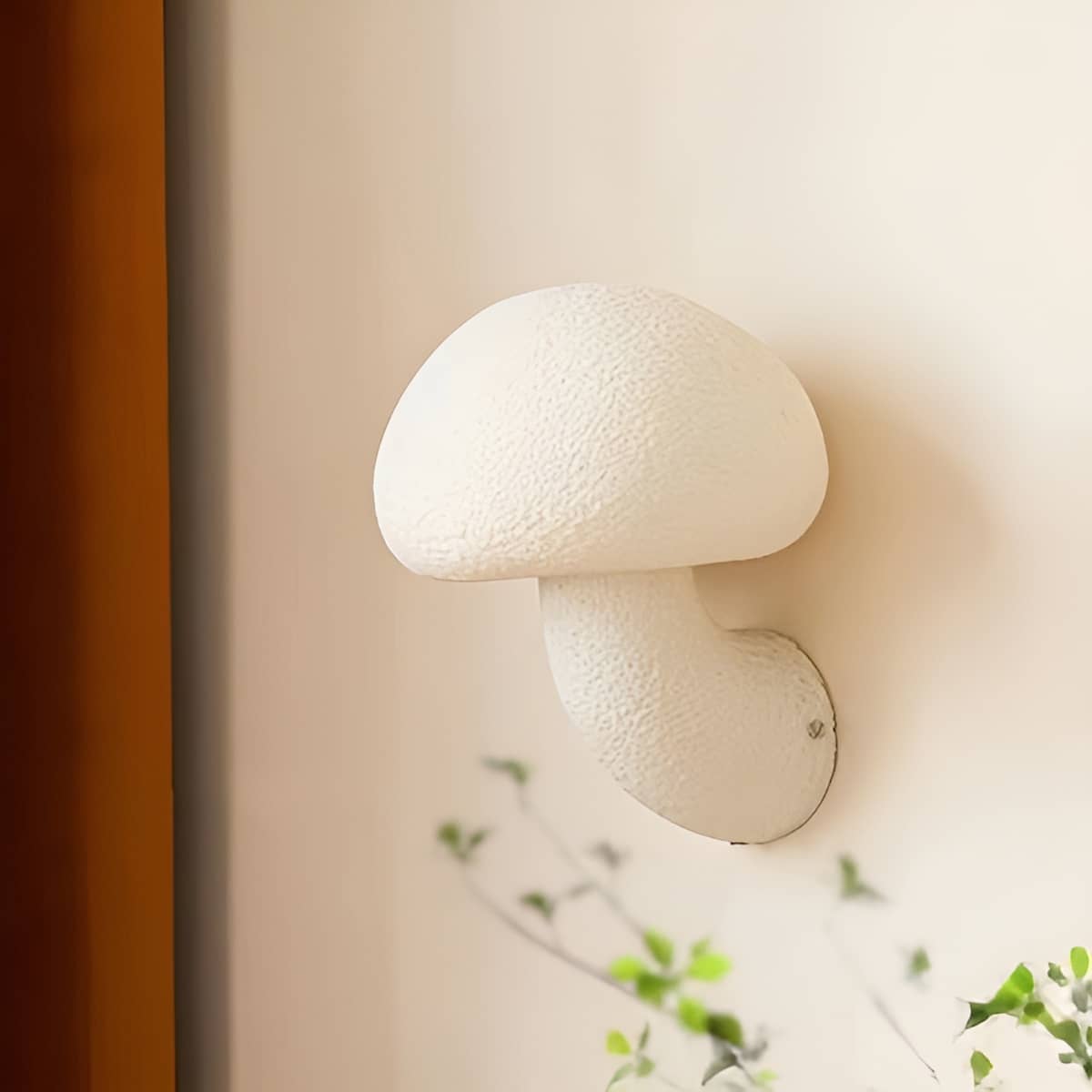 Wabi Sabi Style Resin Mushroom Wall Lamp