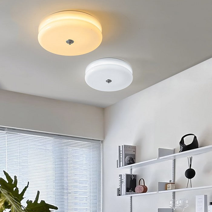 Vintage Bauhaus Cream Ceiling Lamp