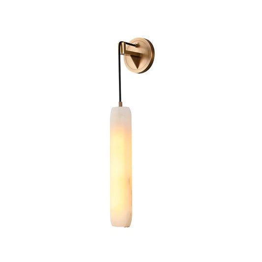 Alabaster Flute Nordic Brass Luxury Wall Light