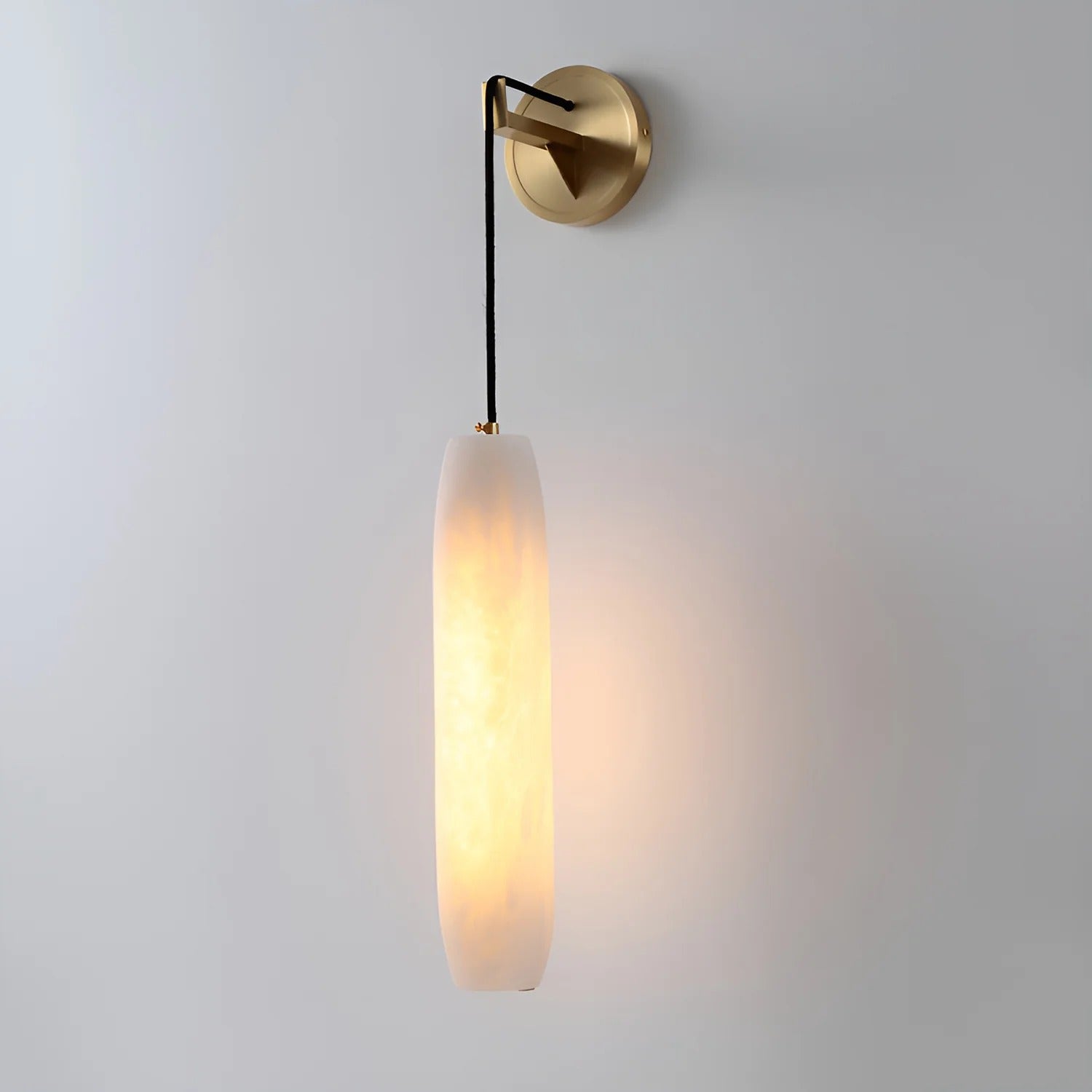 Alabaster Flute Nordic Brass Luxury Wall Lamp