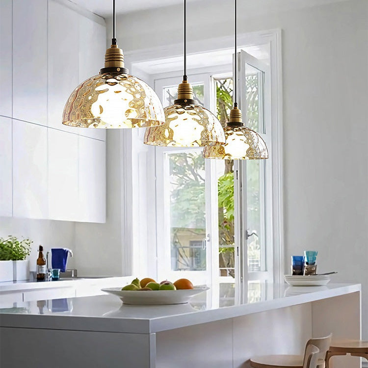 American Retro Glass Industrial Style Pendant Lamp