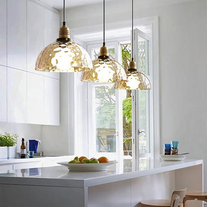 American Retro Glass Industrial Style Pendant Lamp