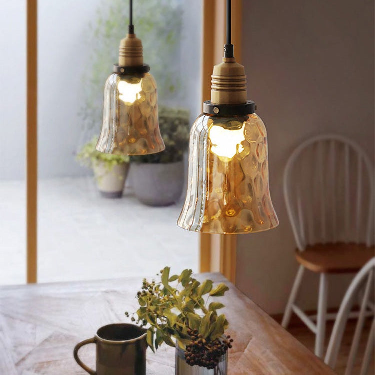 American Retro Glass Industrial Style Pendant Lamp