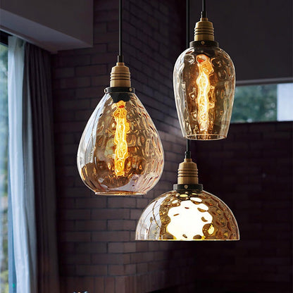 American Retro Glass Industrial Style Pendant Lamp