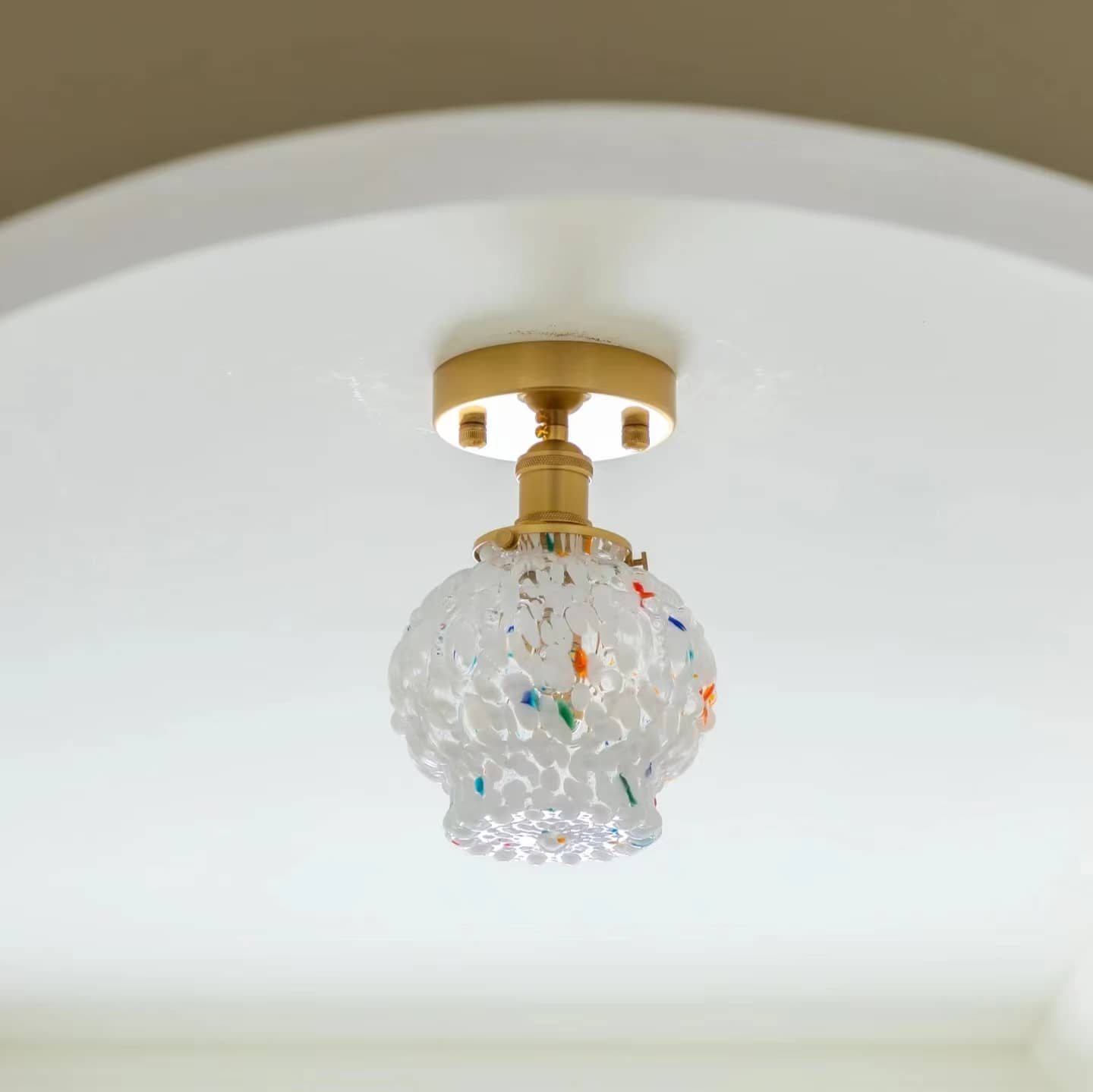 Art Nouveau Candy Bubble Glass Ceiling Light