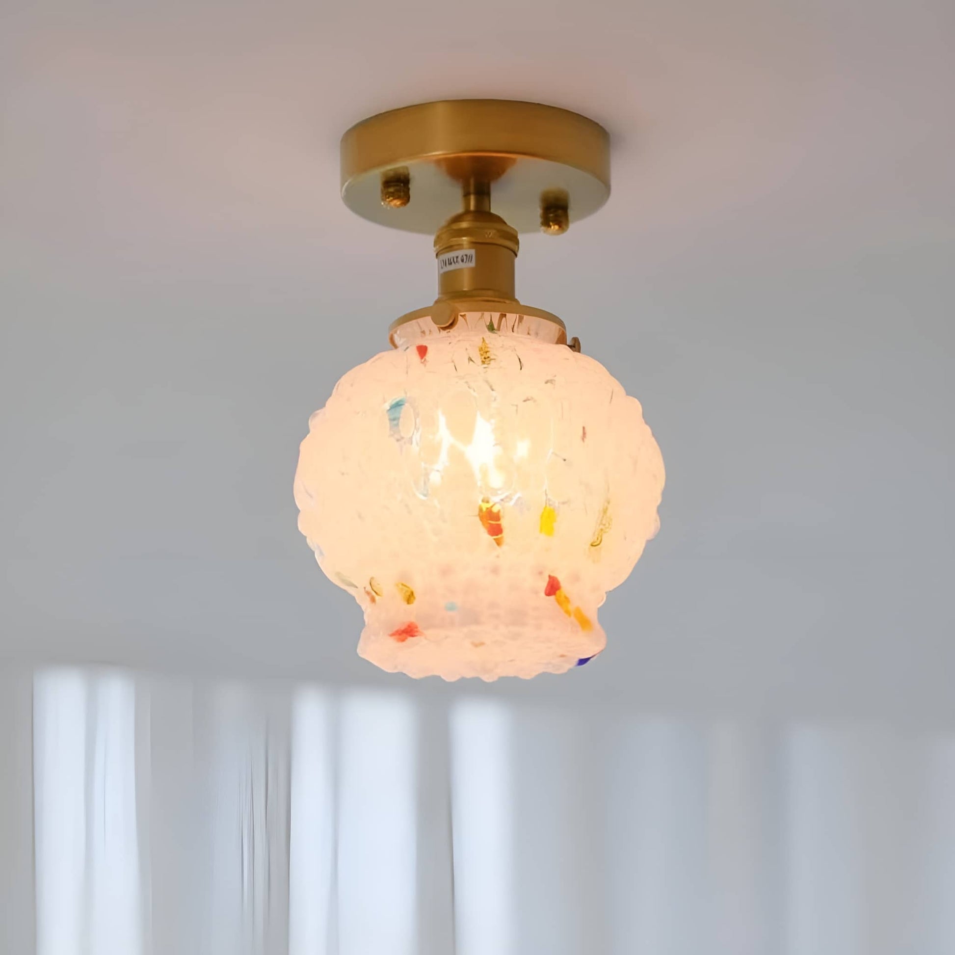 Art Nouveau Candy Bubble Glass Ceiling Light
