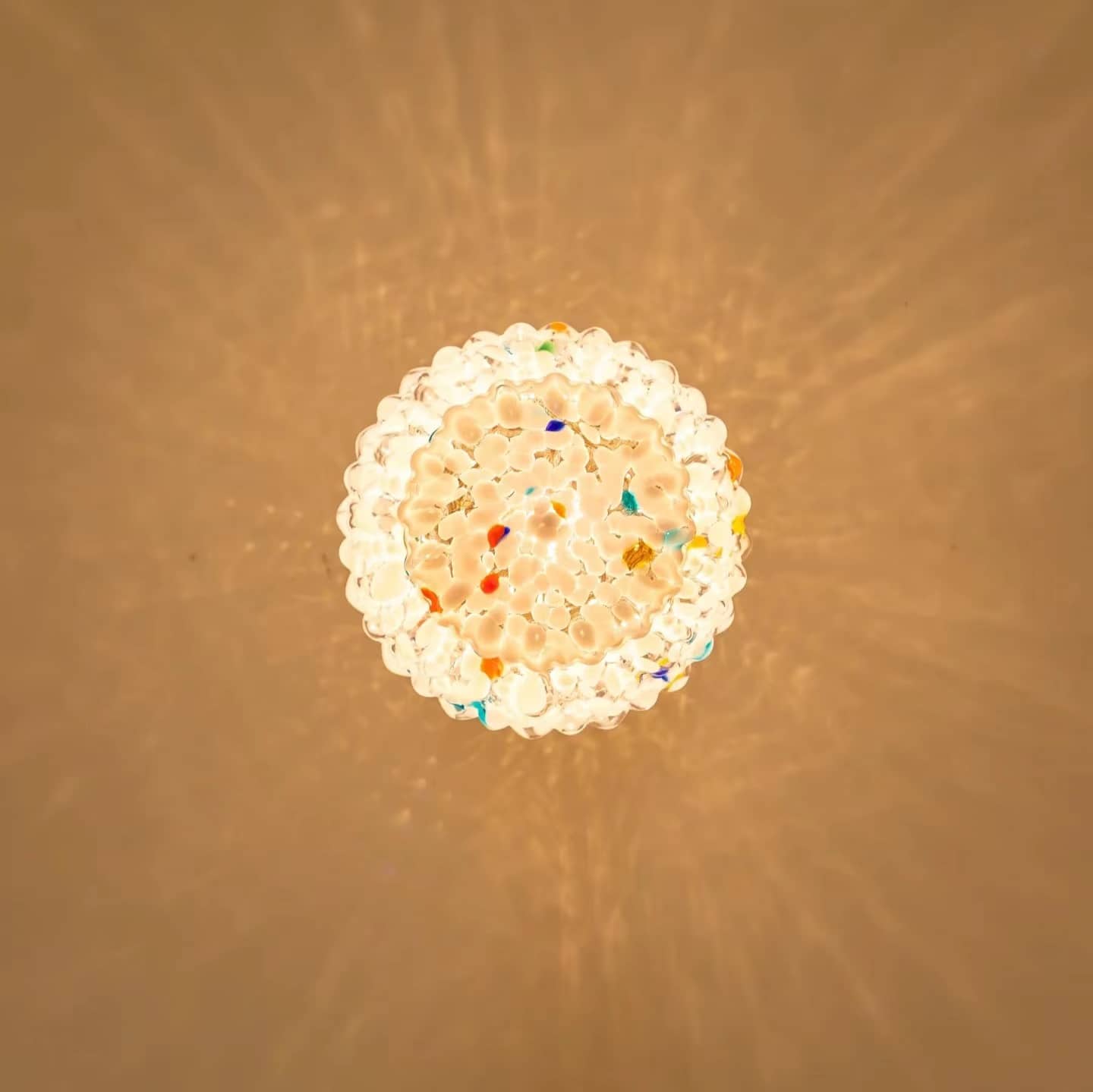 Art Nouveau Candy Bubble Glass Ceiling Light