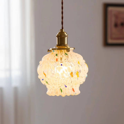 Art Nouveau Candy Bubble Glass Pendant Light