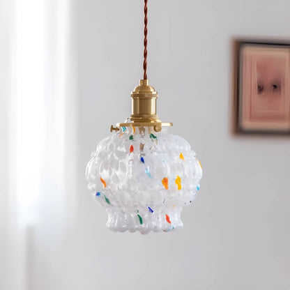 Art Nouveau Candy Bubble Glass Pendant Light