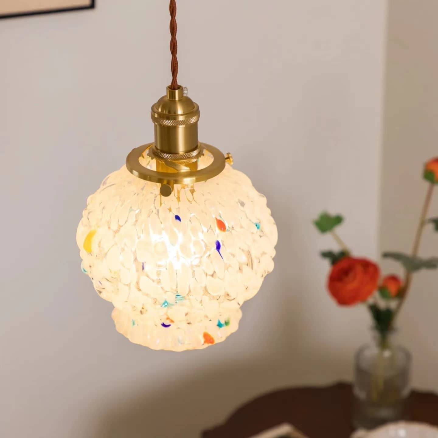 Art Nouveau Candy Bubble Glass Pendant Light