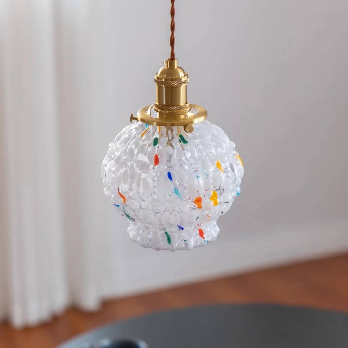 Art Nouveau Candy Bubble Glass Pendant Light