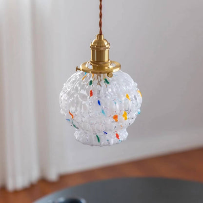 Art Nouveau Candy Bubble Glass Pendant Light