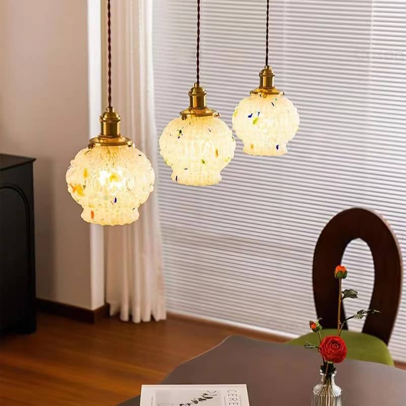 Art Nouveau Candy Bubble Glass Pendant Light