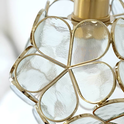 Art Nouveau Flower Glass Hanging Lamp for Bedroom
