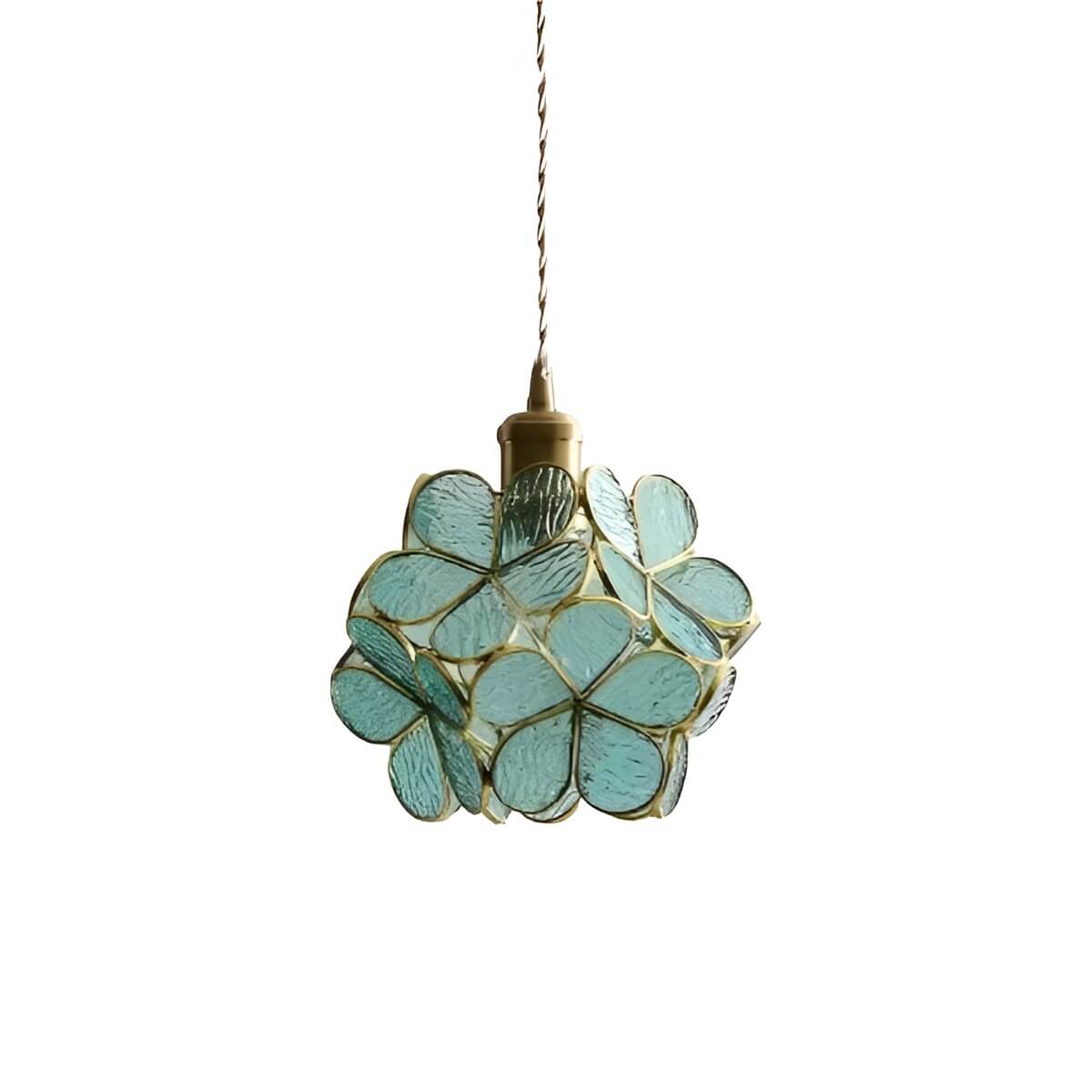 Art Nouveau Flower Glass Hanging Lamp for Bedroom
