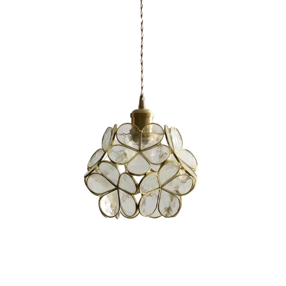 Art Nouveau Flower Glass Hanging Lamp for Bedroom
