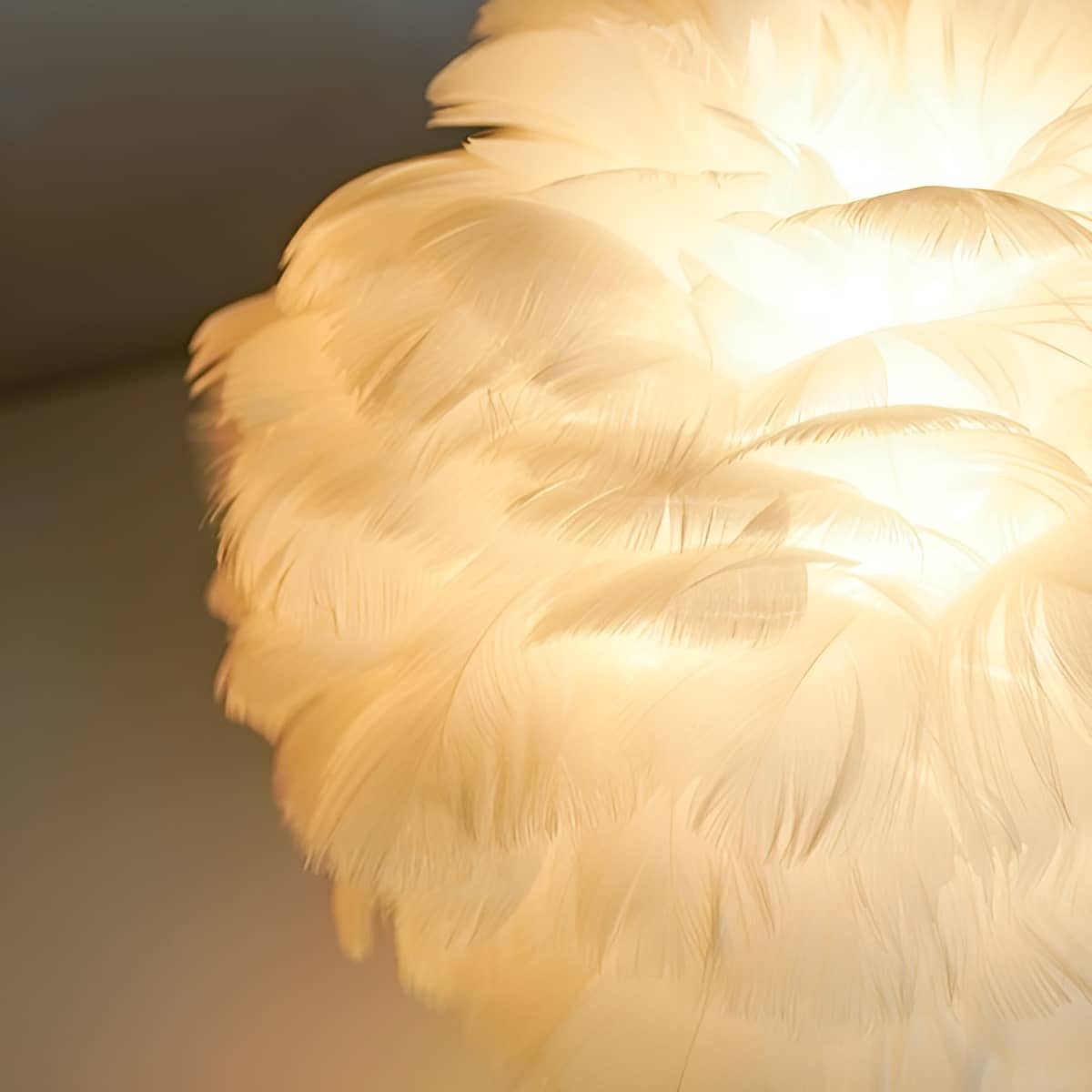 Art Nouveau Romantic Feather Bedside Lamp