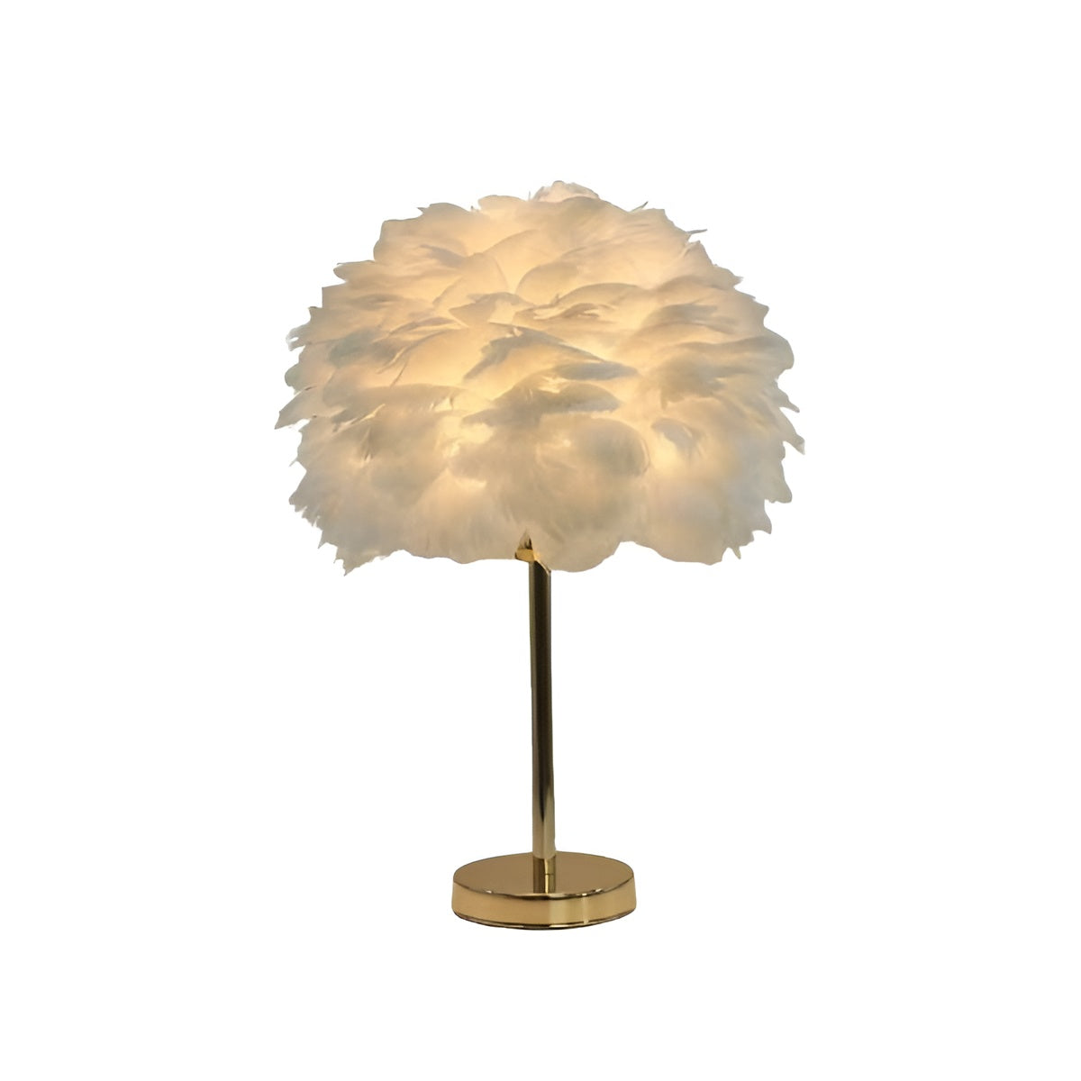 Art Nouveau Romantic Feather Bedside Lamp