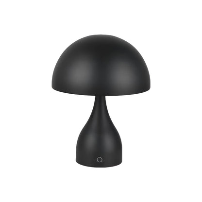 Art Deco Tischlampe aus Metall in Pilzform wiederaufladbar