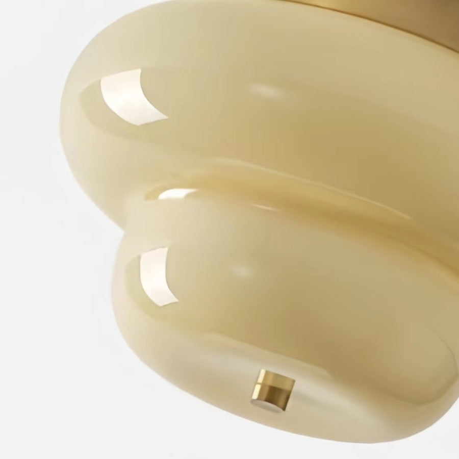 Bauhaus Cream Pear Glass Hallway Ceiling Light