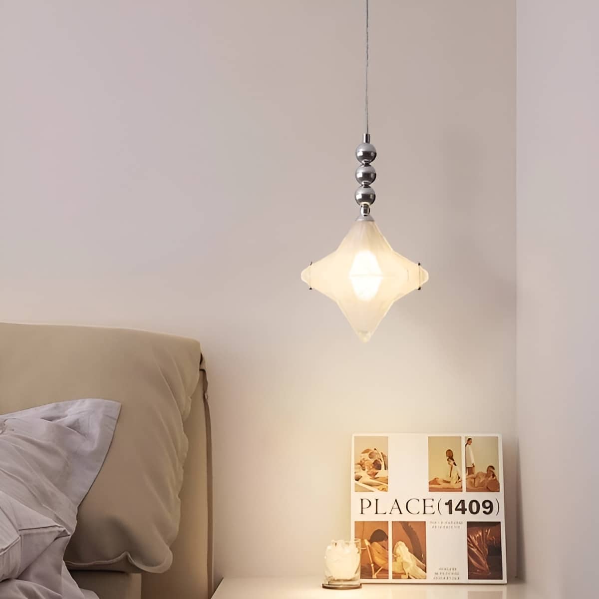 Bauhaus Decorative White Glass Star Pendant light