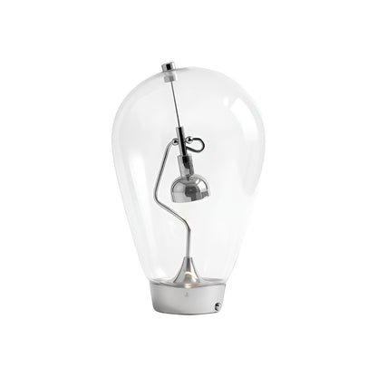 Bauhaus Industrial LED Silver Table Lamp with Swing Arm