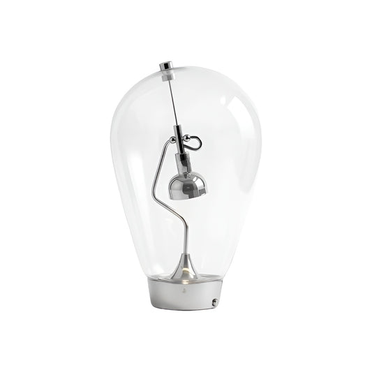 Bauhaus Industrial LED Silver Table Lamp with Swing Arm