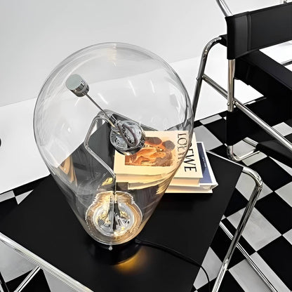 Bauhaus Industrial LED Silver Table Lamp with Swing Arm