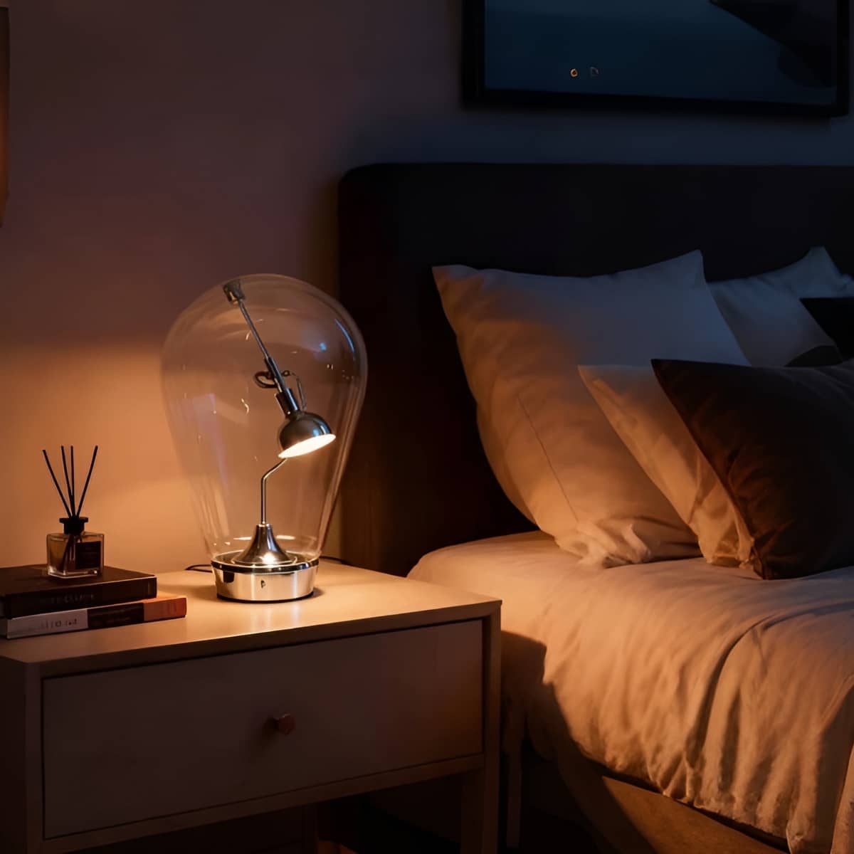 Bauhaus Industrial LED Silver Table Lamp with Swing Arm