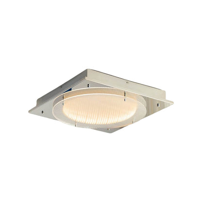 Bauhaus Industrial Metal and Acrylic LED Square Ceiling Light